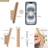 FCOWK Wall Hooks 4 Pack Coat Hooks Mounted Natural Wood