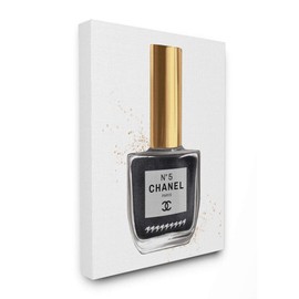 Stupell Industries Makeup Nail Polish Black Fashion, Design by Artist Ziwei Li Wall Art, 36 x 48, Canvas