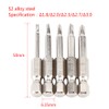 Triangle Head Screwdriver Bit Set, 5pcs 50mm 1/4 Hex Shank