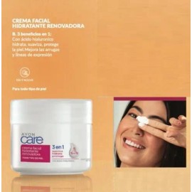 Crema Facial Antiarrugas Avon Acido Hialurónico 3 En 1 Pack Todo Tipo De Piel Día/noche