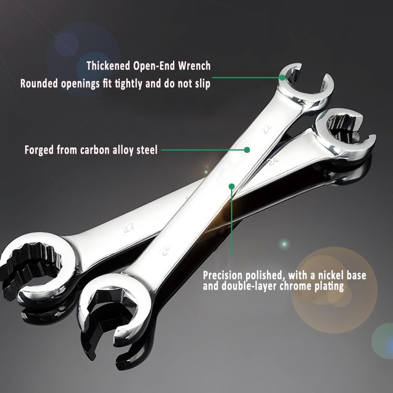 Vogueing Tool Brake Pipe Spanner 19x22MM Open Ring Spanner Metric