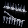 0.2ml PCR Tubes Strips with Flat Caps (8-Tube Strips, 200