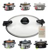 Oval Glass Lid Compatible with Crock Pot 6 Quart Slow