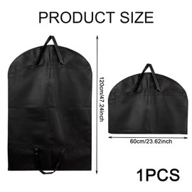 AYNKH 1 Piece 60 x 120 cm Garment Bags with Zipper, Dustproof Garment Cover Storage Bag for Hanging Suit, Coat, Jackets, Sweaters