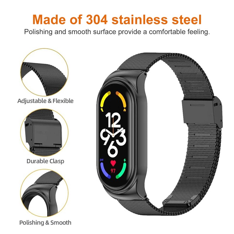 Stainless Steel Mesh Strap Fashionable Breathable Flexible Replacement Band Accessory