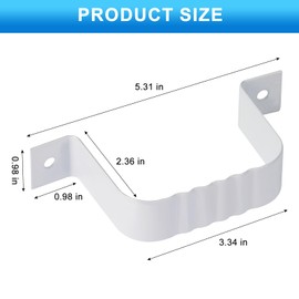 Downspout Strap 2x3 Leader Strap 2x3 4pcs (White)