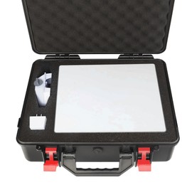 QaMcbulc Starlink Mini Travel Case,Perfectly Protection for Kickstand, Pipe Adapter, Cables, Power Supply- Hard Shell Portable Storage Case with Dual Layer Customizable Shock-Absorbing Foam Interior