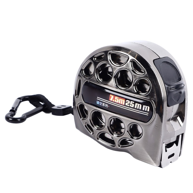 7.5M Nickel Plated Tape Measure Waterproof Rust Resistant Portable Hollow