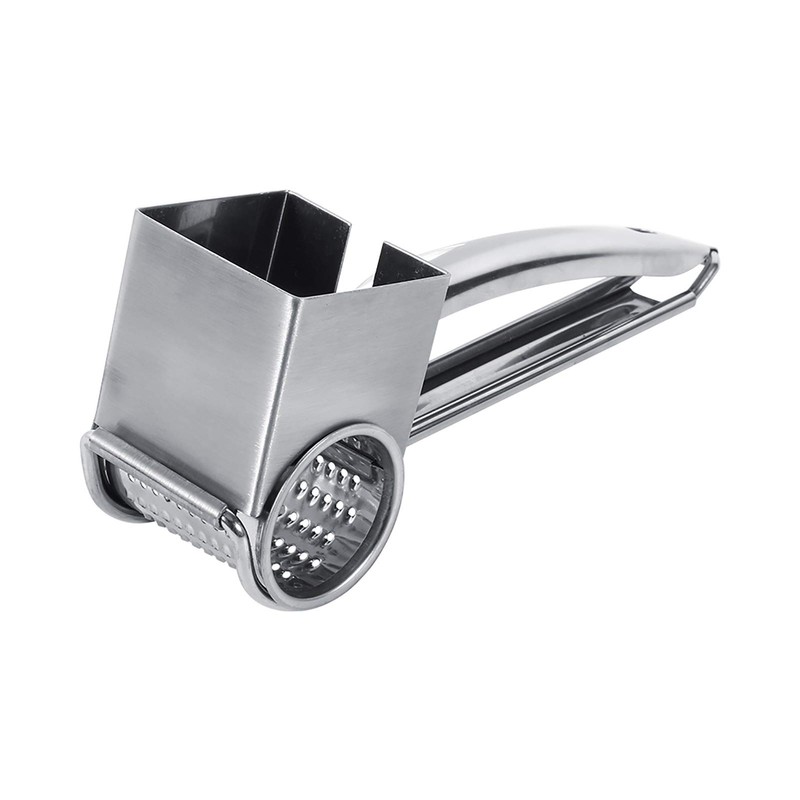 Nikou Rotary Cheese Grater, Stainless Steel Hand Crank Cheese Grater