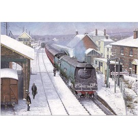 34040 West Country Southern Railway BR Engine Steam Train Christmas Xmas Card