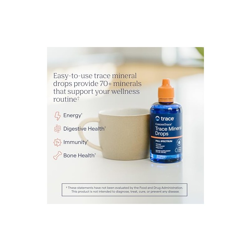 Trace Minerals Concentrace Drops 118 Balance Electrolitos Energía Física Hecho