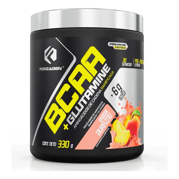 Forzagen Aminoácidos Bcaa+glutamine 330g | Complejo Hydragen Sabor Durazno