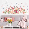SHUCHING Rose Bouquet Wall Stickers, Pink Rose Flowers Wall Stickers,
