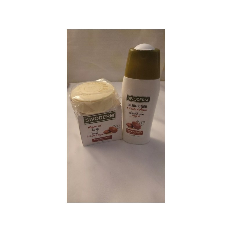 SIVODERM Nutritive Argan oil Body lotion & Soap Tones Skin.250,150g.