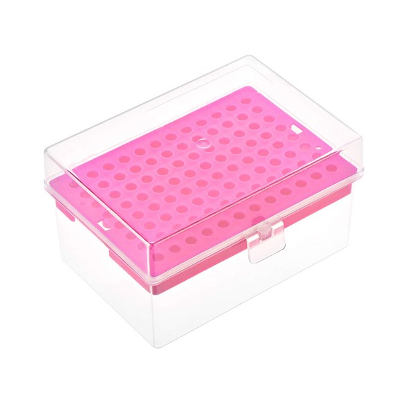 uxcell Pipette Tips Box 96-Well Polypropylene Tip Holder Container for