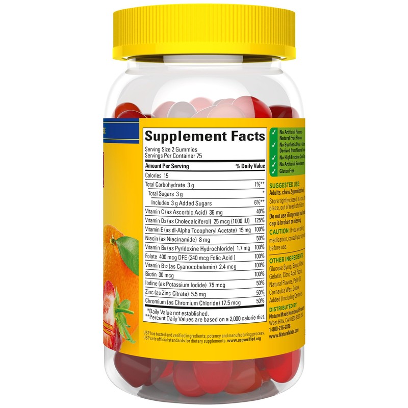 Nature Made Multivitamin Gummies, Mens & Womens Gummy Vitamins &