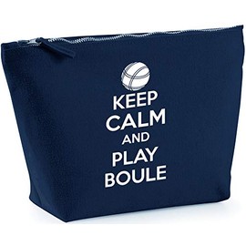 Hippowarehouse Keep Calm And Play Boule printed make up cosmetic wash bag 18x19x9cm