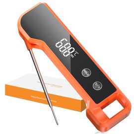 Digital Meat Thermometer for BBQ and Cooking, Instant Read Thermometer Waterproof Ultra Fast Food Thermometer with Backlight & Calibration, Food Cooking Probe for Deep Fry, BBQ, Liquids,Beef, Turkey