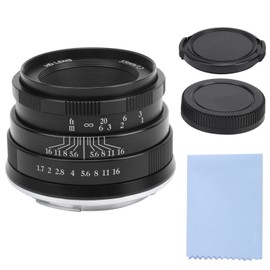 NEWYI 35mm F1.7 Large Aperture Portrait Fixed Focus Manual Lens for Canon M3/M5/M6/M6 IIblack