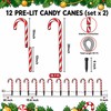 GLUUFLOWER 24 Pack Solar-Powered 28'' Christmas Candy Cane Lights, Waterproof