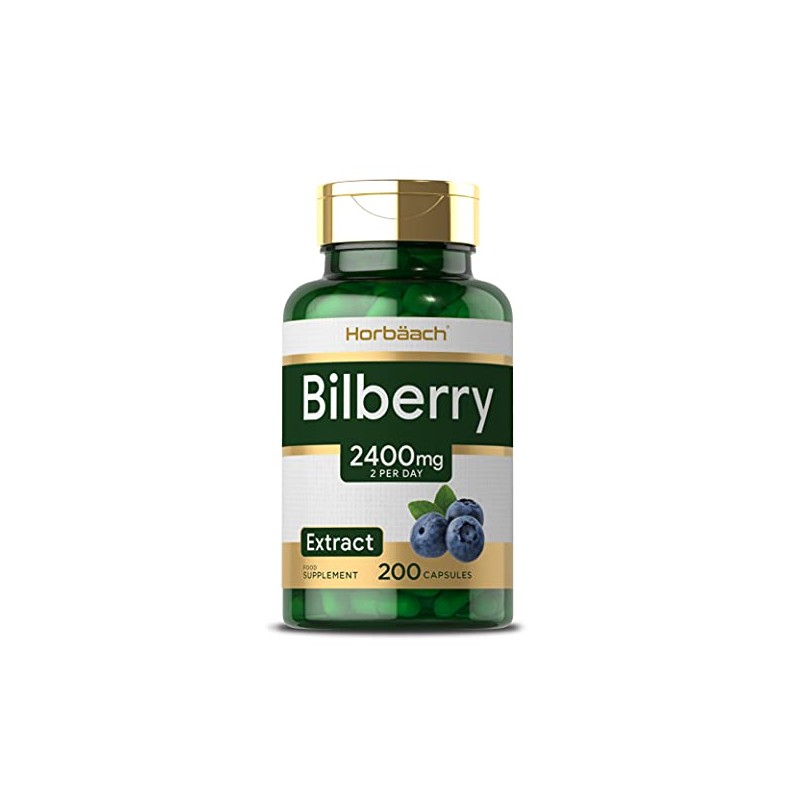 Bilberry Extract Capsules | 2400mg | 200 Count | Vegan