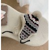 Women Teens Coldproof Knitted Trapper Hat with Thick Faux Fur