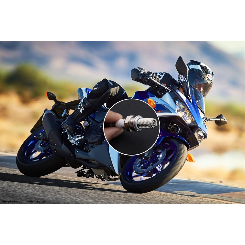 Amazleer 2 x CR8E Spark Plugs for Motorcycle, High Performance