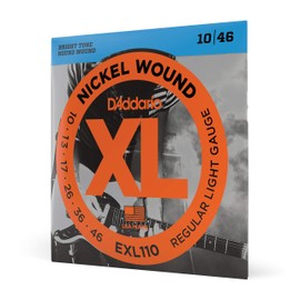 D'Addario D'Addario Guitar Strings - XL Nickel Electric Guitar Strings - EXL110 - Perfect Intonation, Consistent Feel, Reliable Durability - For 6 String Guitars - 10-46 Regular Light