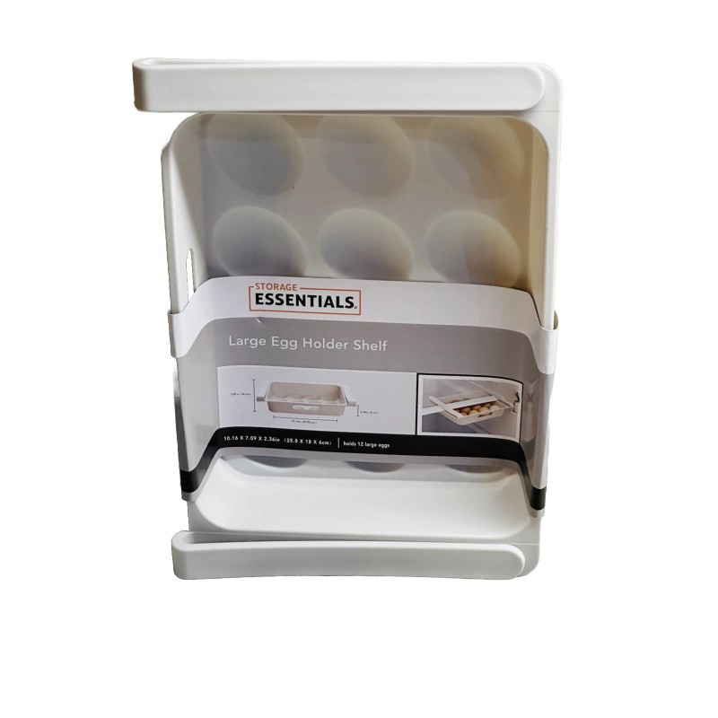 Storage Essentials Refrigerator Egg Storage Drawer Holder Fridge Shelf Space