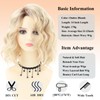 Webshaiy Platinum Blonde Wigs for Women, Short Curly Wavy Layered