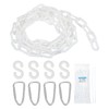 sourcing map Plastic Chain 10 Ft/3.1 M, Safety Chain White