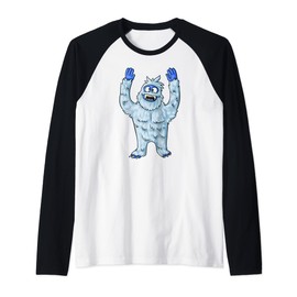Abominable Snow Monster Christmas Abominable Snowman Raglan Baseball Tee