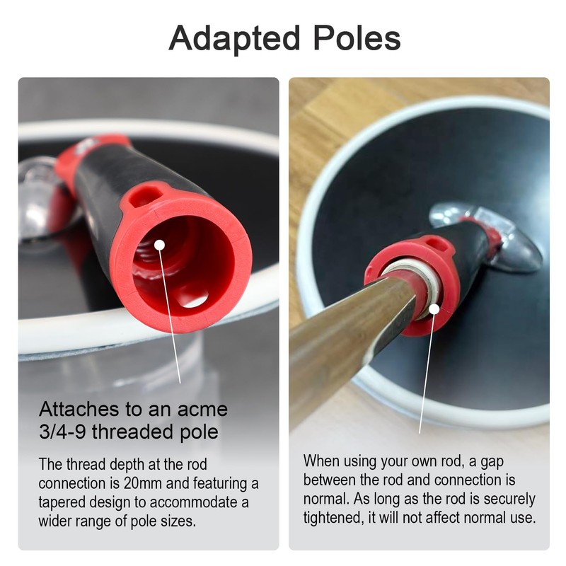 SCOTTCHEN Drywall Sander 9 Inch Radial Round Pole Sander for