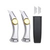 2 Pcs Silver Fixed Blade Roofing Knife Vinyl Drywall Knife