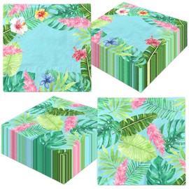 40Pack Hawaiian Luau Napkins Hawaiian Luau Party Decorations Hawaiian Paper Napkins Aloha Tropical Palm Leaves Napkin for Hawaiian Summer Beach Birthday Party Supplies
