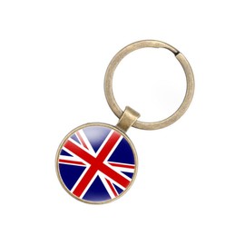 EnigmaGlow World Most Countries Flag Keyring Key Chain Zinc Alloy Keychains Daily Keychain Home Car Keys for Men Women, Britain, 2.1inch