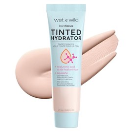 wet n wild - Enfoque sin maquillaje, hidratante entintado, velo entintado para piel, cobertura ligera y acumulable con ácido hialurónico y escualano vegano, acabado semimate, libre de crueldad animal