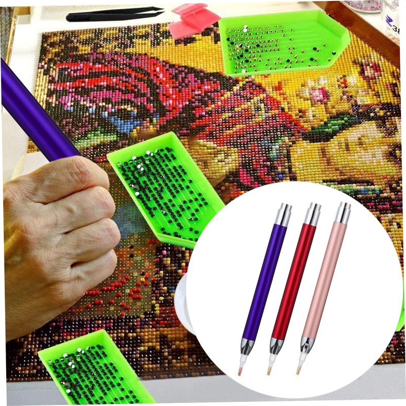 Operitacx 2sets DIY Diamond Art Pens Set Luminous Drill Pen