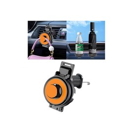TNAIYH Car Air Vent Cup Holder, Shock-Proof Foldable Vehicle Air Outlet Drink Holder Extender Adapter with Base, Automotive Interior Bottle Accessories, Universal for SUV Sedan Truck (Orange)