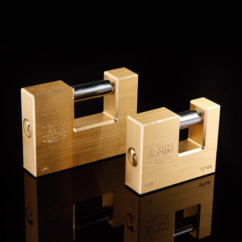 IFAM 000770 U70 Padlock, Brown (Brass), 70 mm