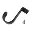 ZAAWUUT Ceiling Mount Curtain Bracket, 3-Pack Black Iron Metal Rod