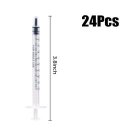 1ml Colostrum Syringe & Collector (Pack of 24) Needleless Multipurpose Plastic Syringes with Caps for Measuring, Refilling Ldeal for Laboratory, Plants, Animal Feeding & Glue Application
