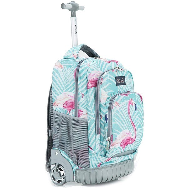 Tilami Kids Rolling Backpack 18 inch Boys and Girls Laptop Backpack