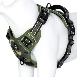 Dog Harness, No-Pull Dog Harness, Chest Harness for Small, Large, Medium Dogs, Soft, Breathable, Adjustable, Reflective Dog Harness, Anti-Pull with Padded Handle