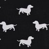 SCHÖNER LEBEN. Cotton Fabric Dog Dachshund Black White 1.6 m