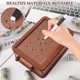 2 Pack Creative Cash Vault Wooden Savings Box,Piggy Bank for Kids Adults with Money Target and Numbers,10000 Savings Challenge Box,Boys Girls Savings Coin Bank,Cultivate Financial Management Habits | Uiwkow