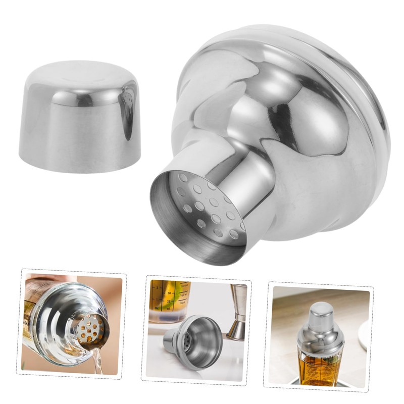 FUNOMOCYA Cocktail Shaker Lid Accessories for Wine Glasses Stainless Steel