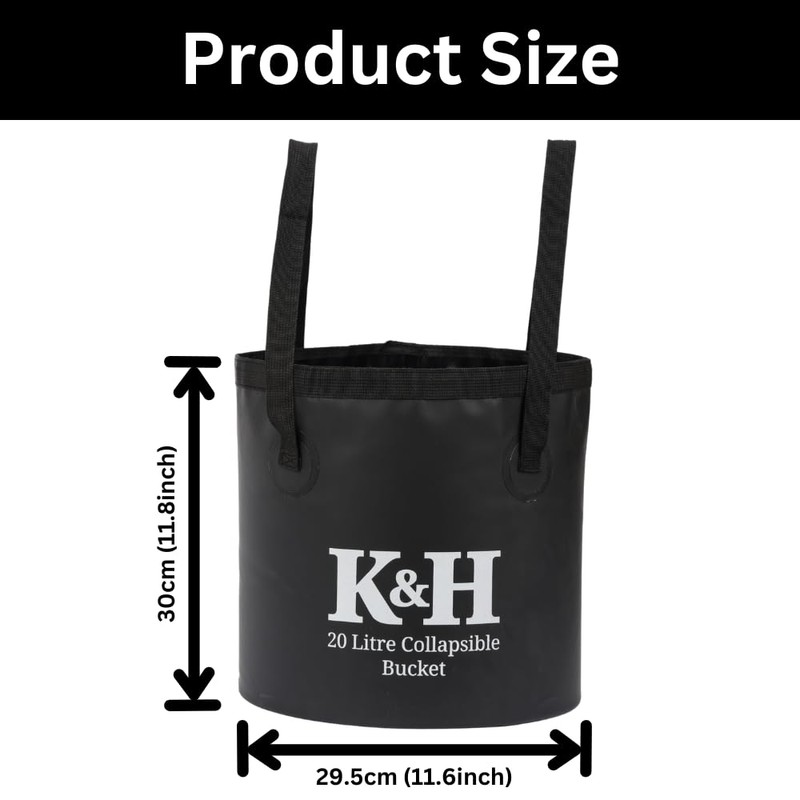 Collapsible PVC Bucket | Car Cleaning Essential | 20-Litre Capacity