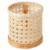 Rattan Pen Holder, Hand Woven Small Wicker Pen Cup Multi-Functional