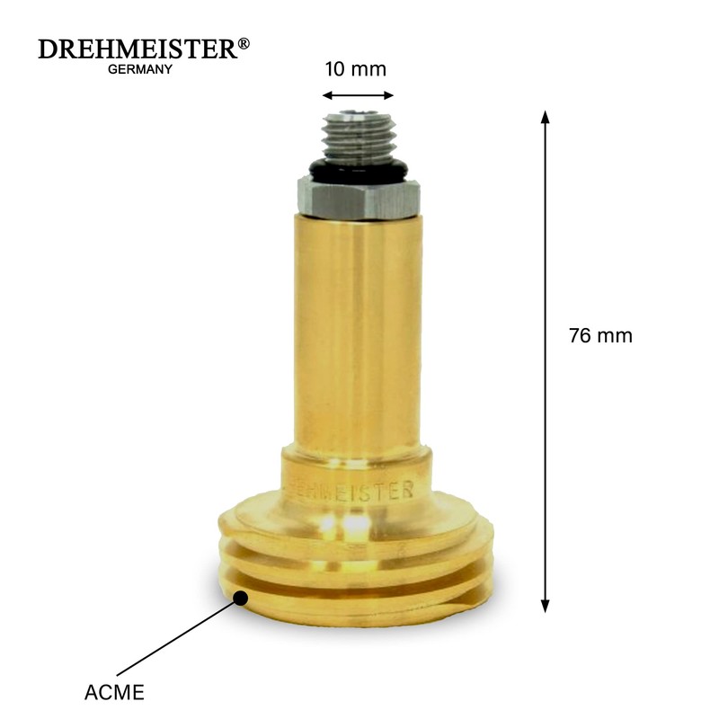 Bajonett Tankadapter M10 (10 mm x 1,5 mm), Messing mit